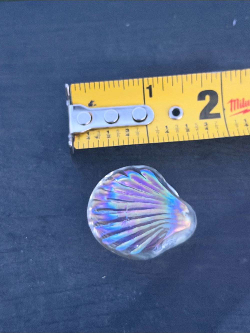 Small Iridescent Glass Shell - Picture 7 of 8